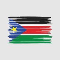 South Sudan Flag Brush. National Flag vector