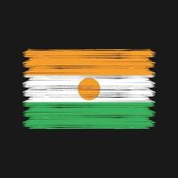 Niger Flag Brush Strokes. National Flag vector