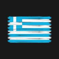 trazos de pincel de bandera de grecia. bandera nacional vector