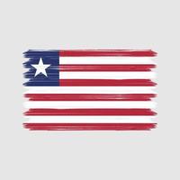 trazos de pincel de la bandera de liberia. bandera nacional vector