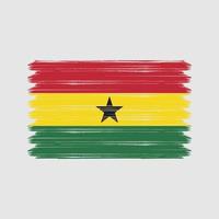 trazos de pincel de bandera de ghana. bandera nacional vector