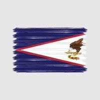 American Samoa Flag Brush Strokes. National Flag vector