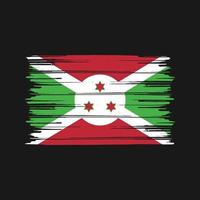 cepillo de la bandera de burundi. bandera nacional vector