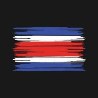 pincel de bandera de costa rica. bandera nacional vector