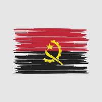 cepillo de bandera de angola. bandera nacional vector