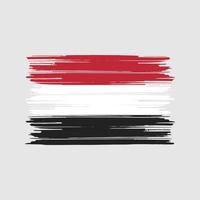 Yemen Flag Brush. National Flag vector