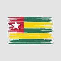 pincel de bandera togo. bandera nacional vector