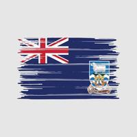 pincel de bandera de las islas malvinas. bandera nacional vector