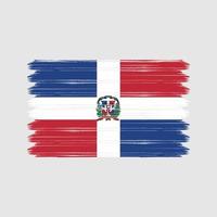 trazos de pincel de bandera de república dominicana. bandera nacional vector