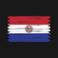 Paraguay Flag Brush Strokes. National Flag vector