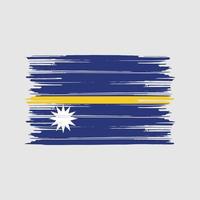 cepillo de la bandera de nauru. bandera nacional vector