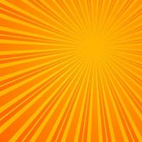 Abstract Retro Rays Orange Background. vector