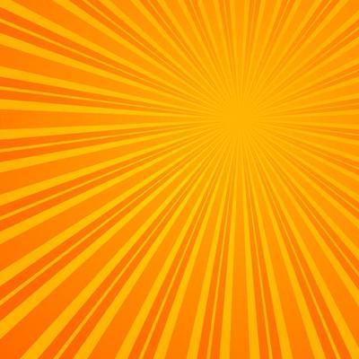 Abstract Retro Rays Orange Background.