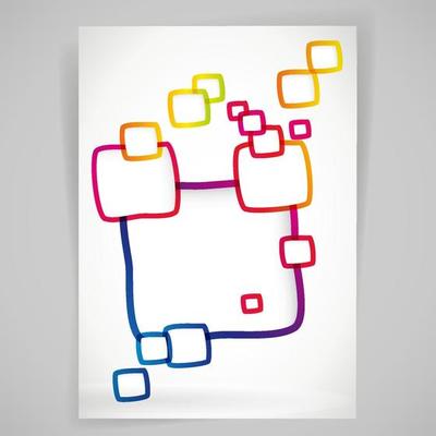 Abstract background with rounded frames.