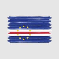 Cape Verde Flag Brush Strokes. National Flag vector