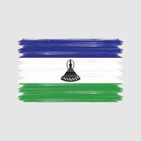 trazos de pincel de bandera de lesotho. bandera nacional vector