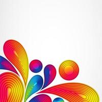 Colorful abstract background with striped drops splash, vector color design, graphic illustration.
