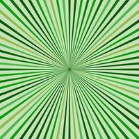 Abstract retro rays green background. vector