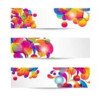 Abstract web banners with colorful arc-drop for your www design vector