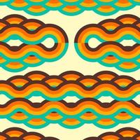 Abstract retro background, digital lines and circles, design70s, vector. vector