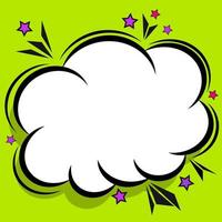 Retro comic design cloud. Flash explosion speech bubbles. Pop art vector elements.