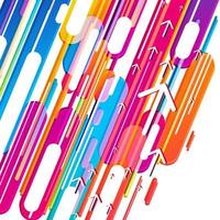 Trendy geometric style abstract background with colorful lines and arrows. Vector illustration.