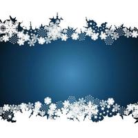 Christmas border, snowflake design background. vector