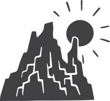 Hand Drawn mountain illustration vector