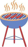 ilustración de parrilla dibujada a mano vector