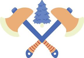 Hand Drawn handle hatchet axe illustration vector