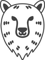 Hand Drawn bear face illustration vector