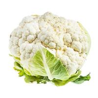 fresh ripe Cauliflower isolated on white photo