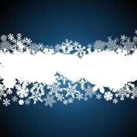 Christmas border, snowflake design background. vector