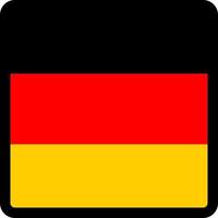 Flag of Denmark in the shape of square with contrasting contour, social media communication sign, patriotism, a button for switching the language on the site, an icon. vector