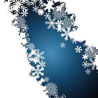 Christmas border, snowflake design background. vector