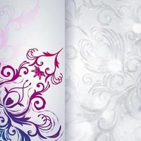 Abstract vector background with floral item.