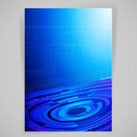 fondo azul abstracto con elementos tecno. vector
