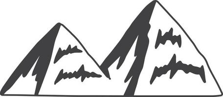 Hand Drawn mountain illustration vector