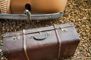 vintage case and limousine trunk photo