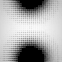 elemento de diseño de puntos negros vectoriales abstractos de semitono aislado en un fondo blanco. vector