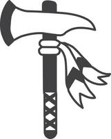 Hand Drawn handle hatchet axe illustration vector