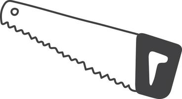 Hand Drawn saw illustration vector