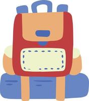 Hand Drawn cute backpack illustration vector