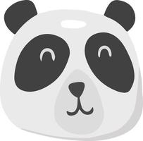 dibujado a mano lindo panda cara ilustración vector