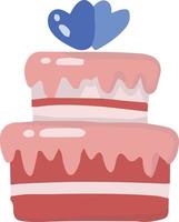 Hand Drawn wedding cake illustration vector