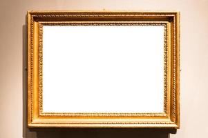 horizontal vintage painting frame on wall photo