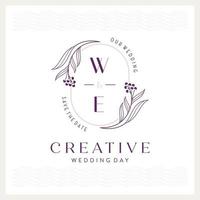 Elegant and eye-catching W and E monogram wedding logo vector