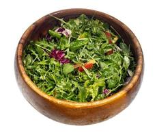 ensalada verde aceitada de verduras y hortalizas foto