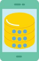 Database Flat Icon vector