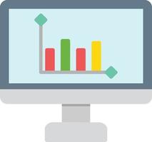 Bar Graph Flat Icon vector